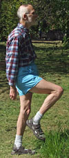 One-Legged Balancer — forward swing
